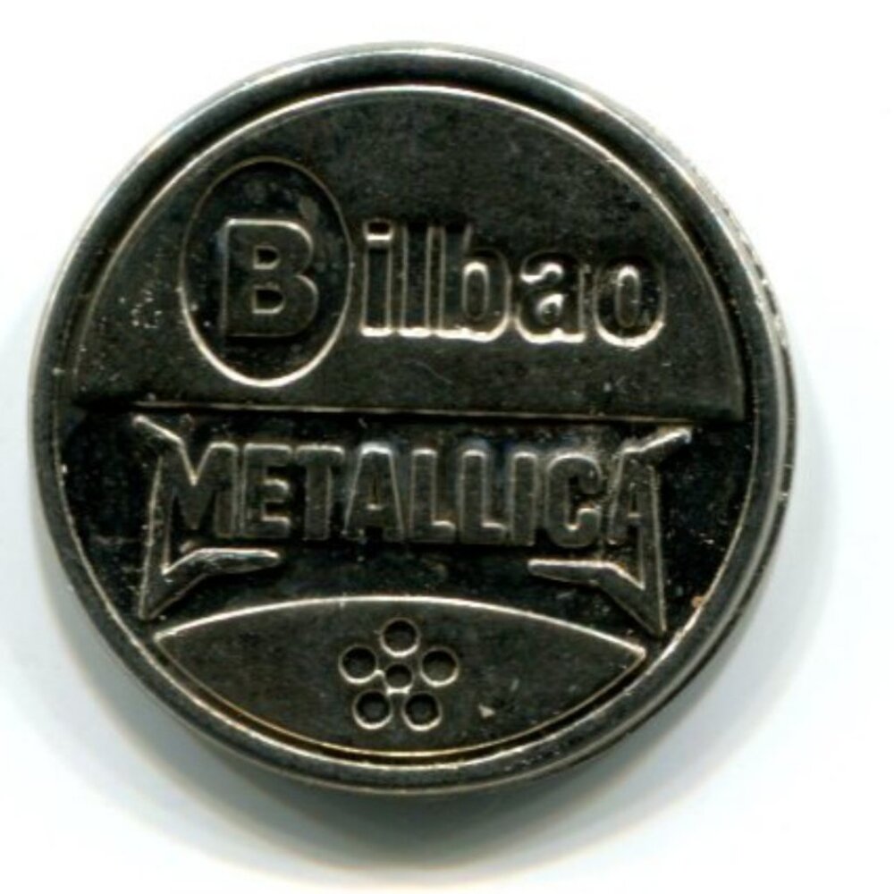 Metallica - Bilbao Spain Music Festival One Euro Drink Token (b290-3)